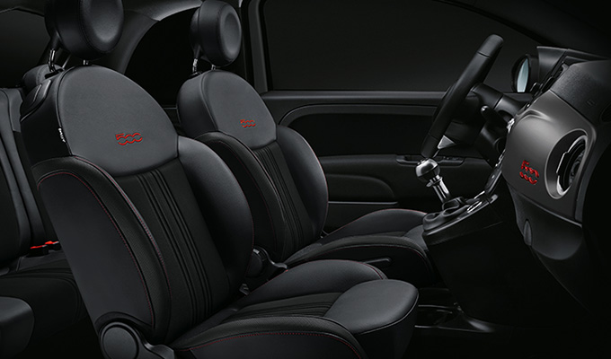 Dedicated interior with Sporty seats and matt grey dashboard